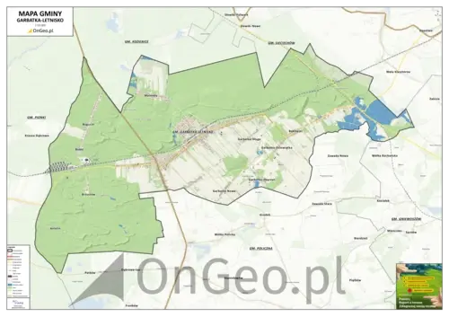 Mapa gminy Garbatka-Letnisko